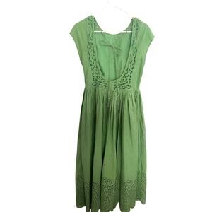 Free People Size Two Lace Green Dress